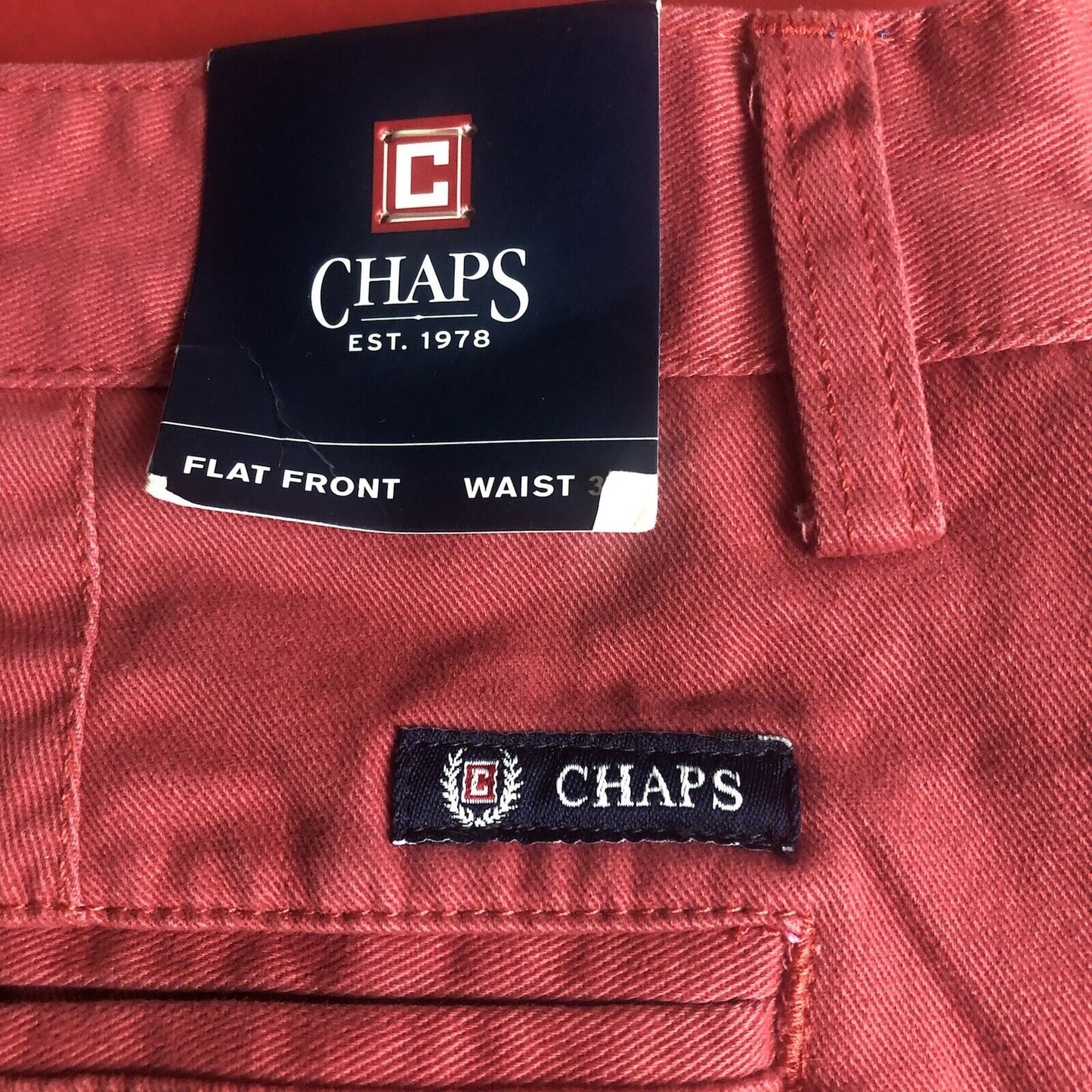 Chaps Shorts Mens Size 38 Color Red 0027