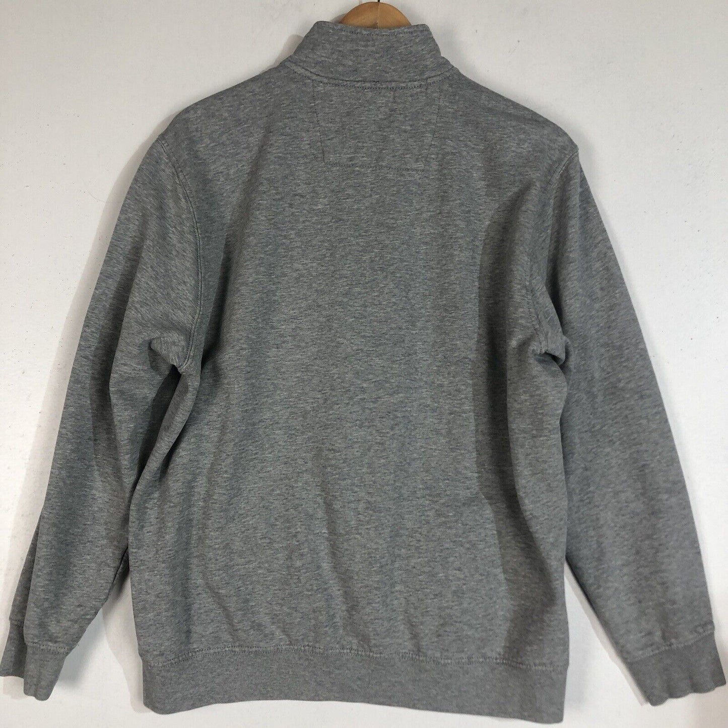 Chaps Pullover Sweater Men’s Large Color Gray Long Sleeve Quarter Zip