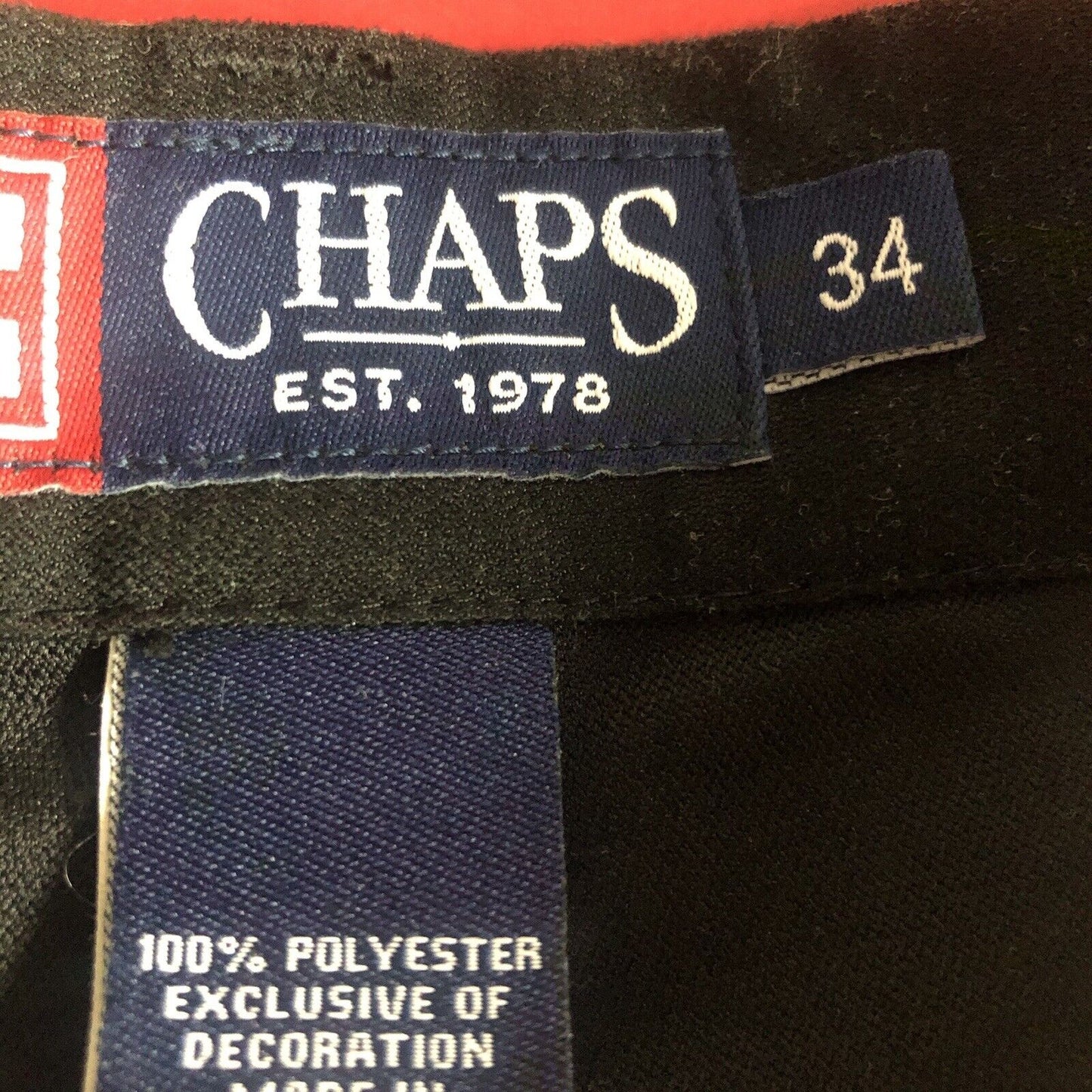 Chaps Shorts Mens Size 34 Color Black 0014