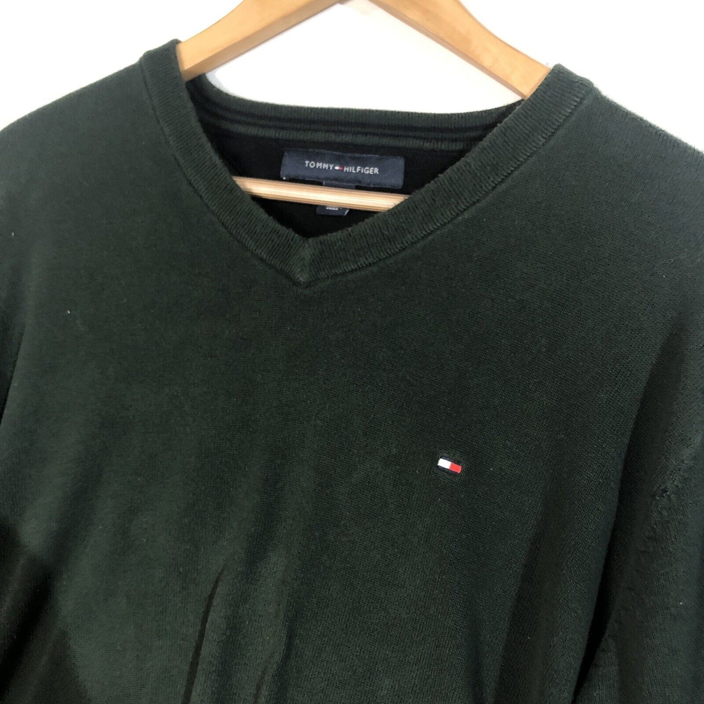 Tommy Hilfiger Sweater Men’s Large Color Green Long Sleeve