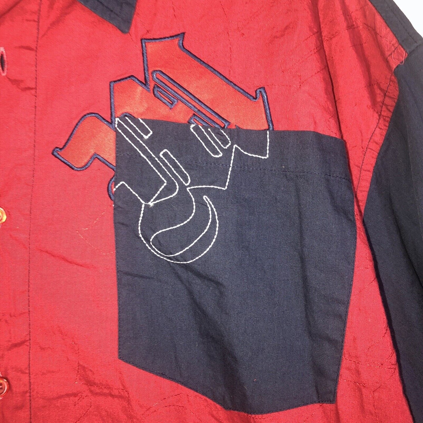 Vintage Makaveli Tupac Shirt Mens Size XL Color Red/Blue