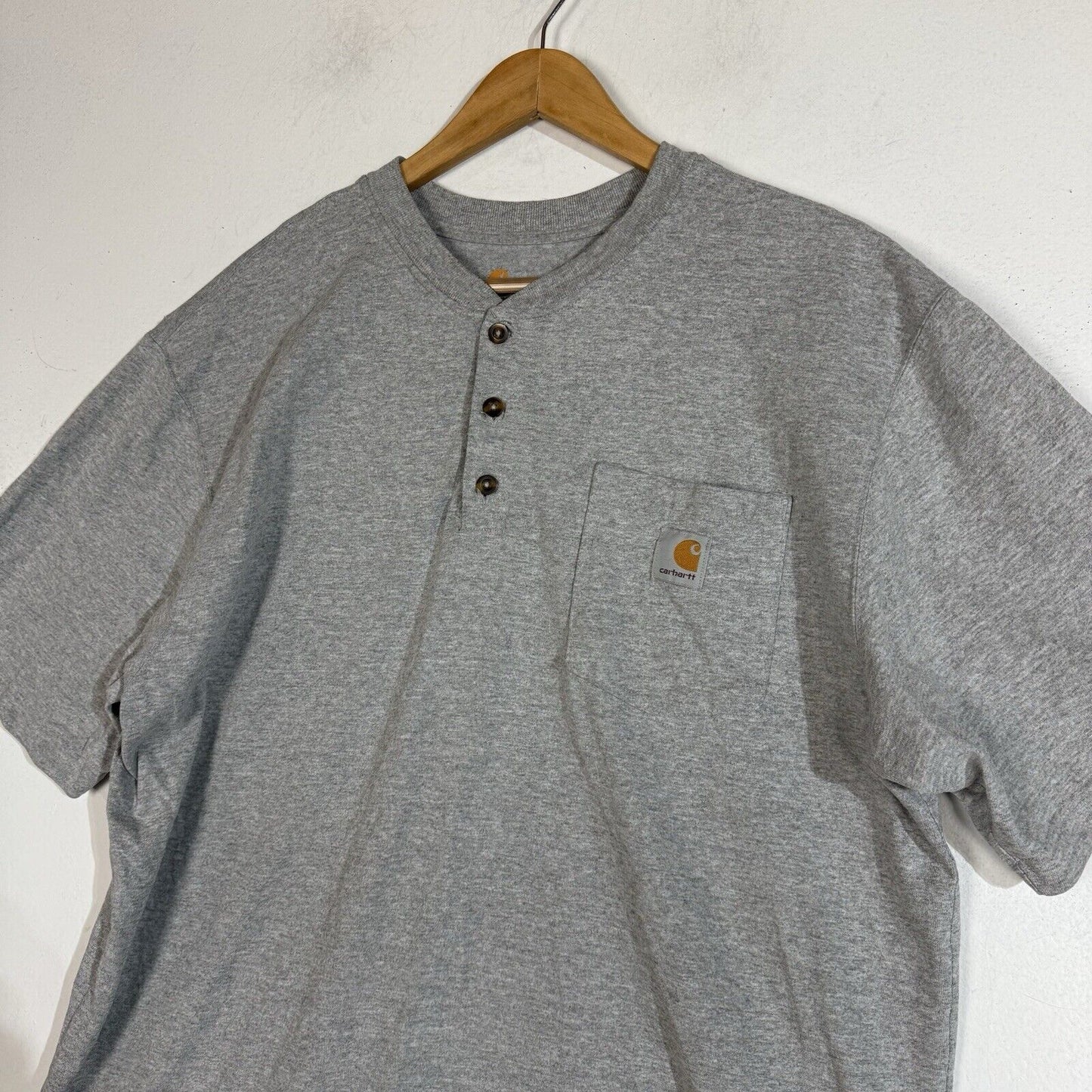 Carhartt Shirt Men’s Large Color Gray Heavyweight Short Sleeve