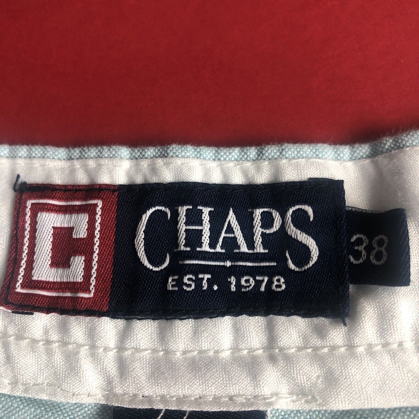Chaps Shorts Mens Size 38 Color Turquoise. 0025