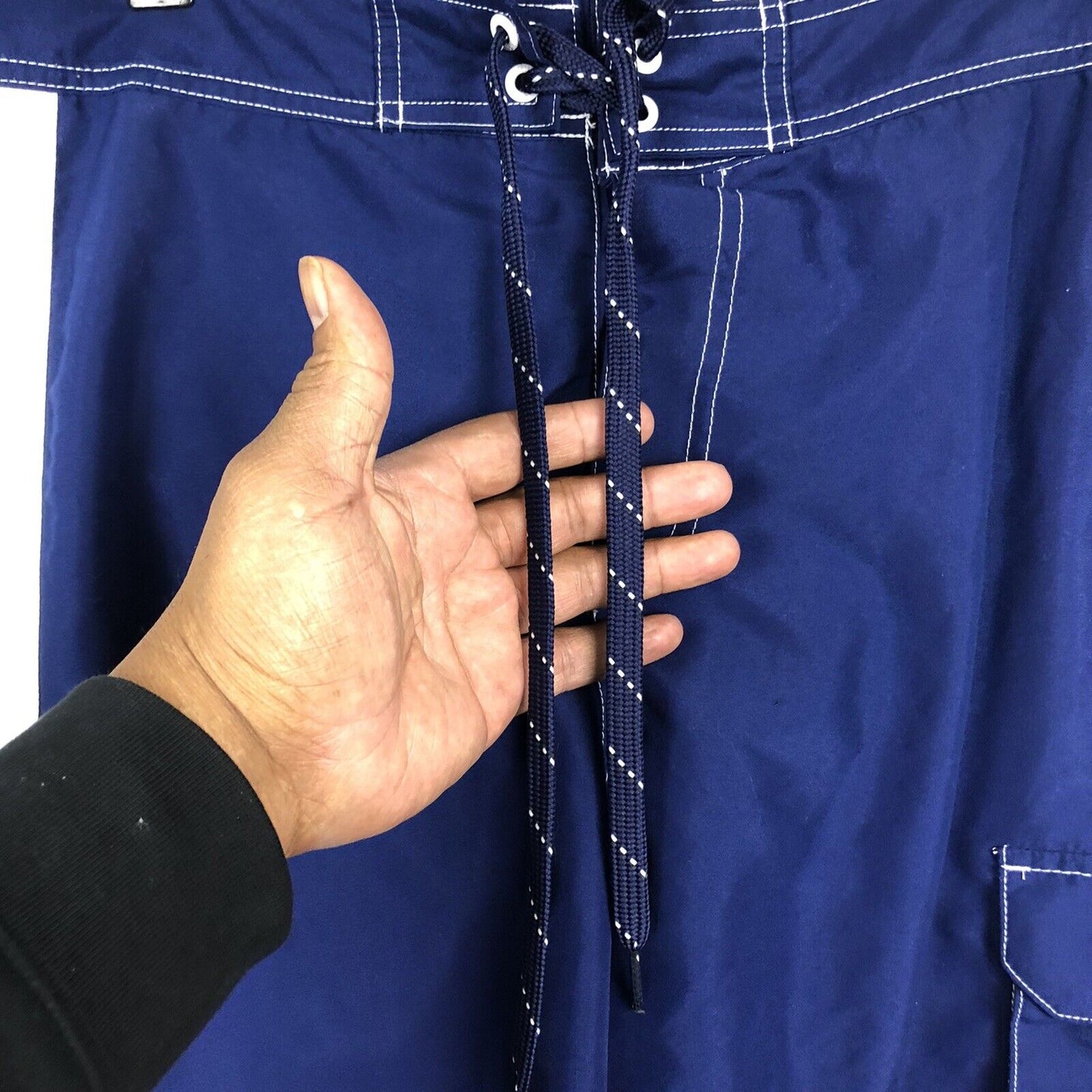 Chaps Men’s Swim Trunks Size Large Blue And White