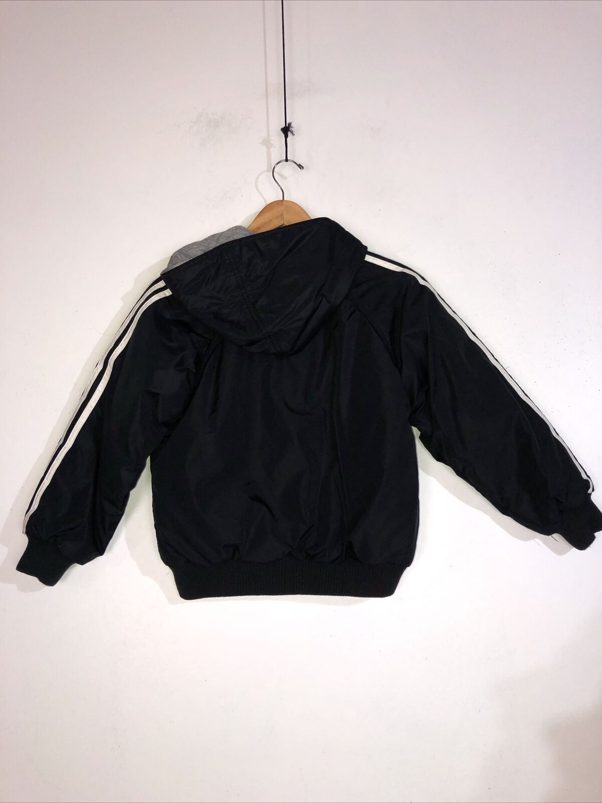 Adidas Reversible Heavyweight Jacket Youth Size Small Color Black/Gray