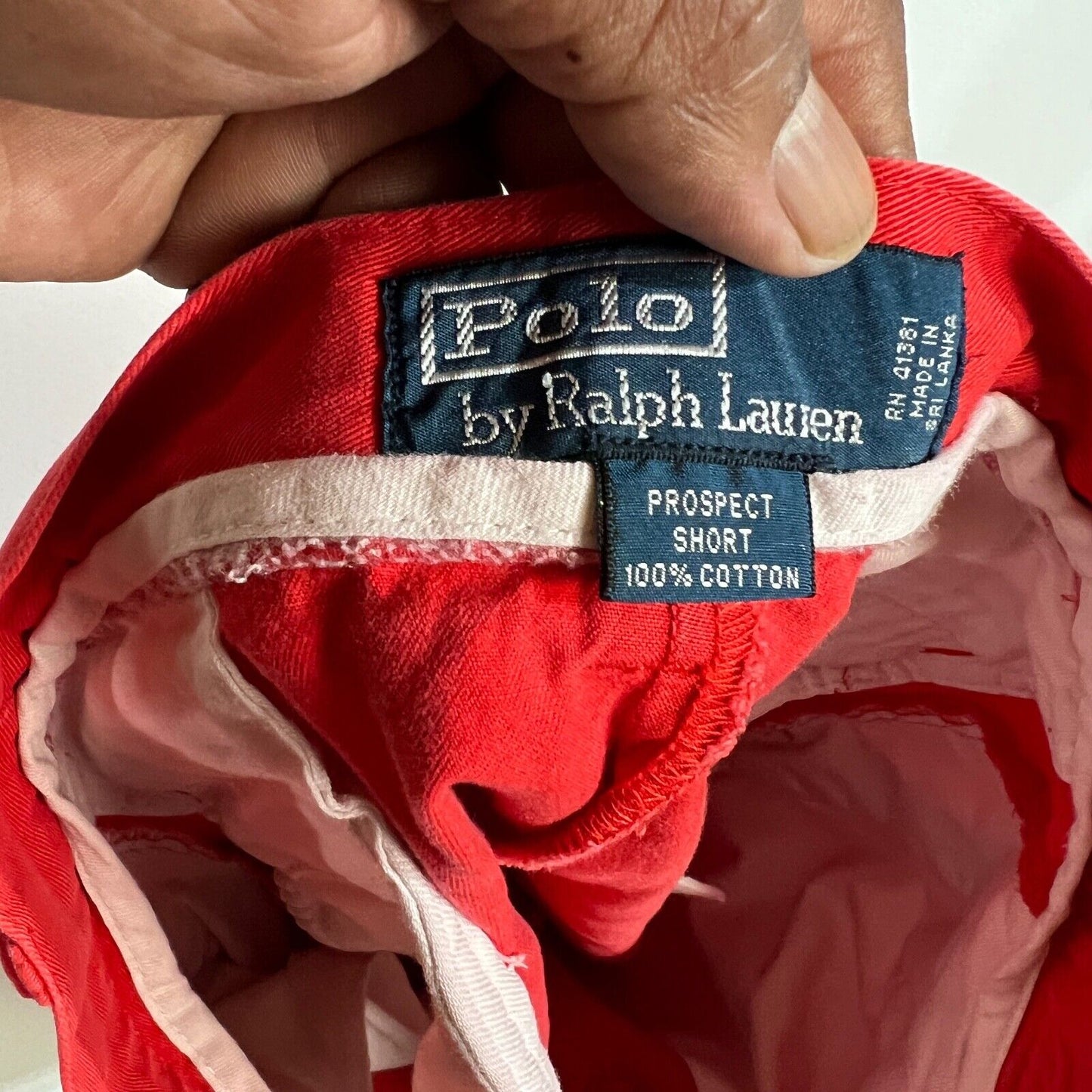 Polo Ralph Lauren Chino Prospects Shorts Men's Size 33W Color Red