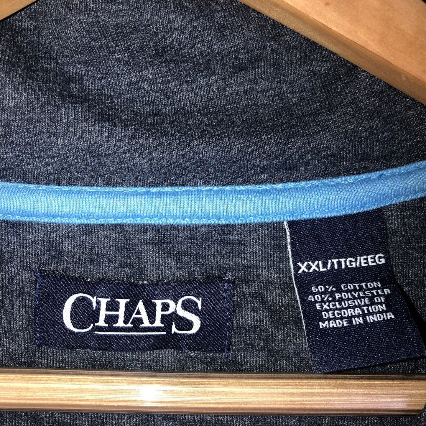 CHAPS Longs Sleeve Shirt Mens Size XXL Color Blue