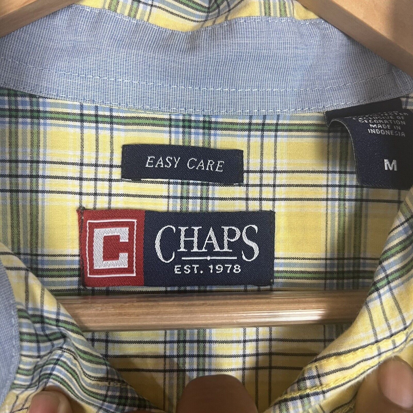 Chaps Men’s Short Sleeve Shirt Size M Multicolor (Pre-Owned) Button Up