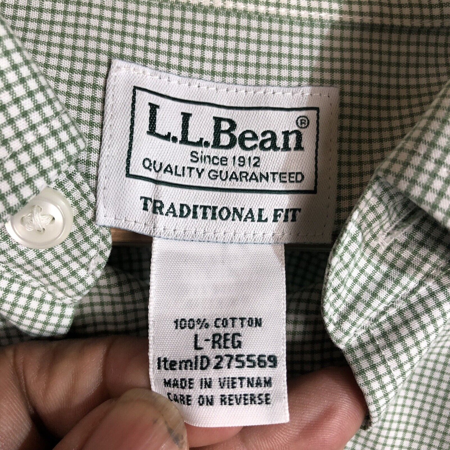L.L. Bean Shirt Men’s Size Large Multicolor Long Sleeve Plaid