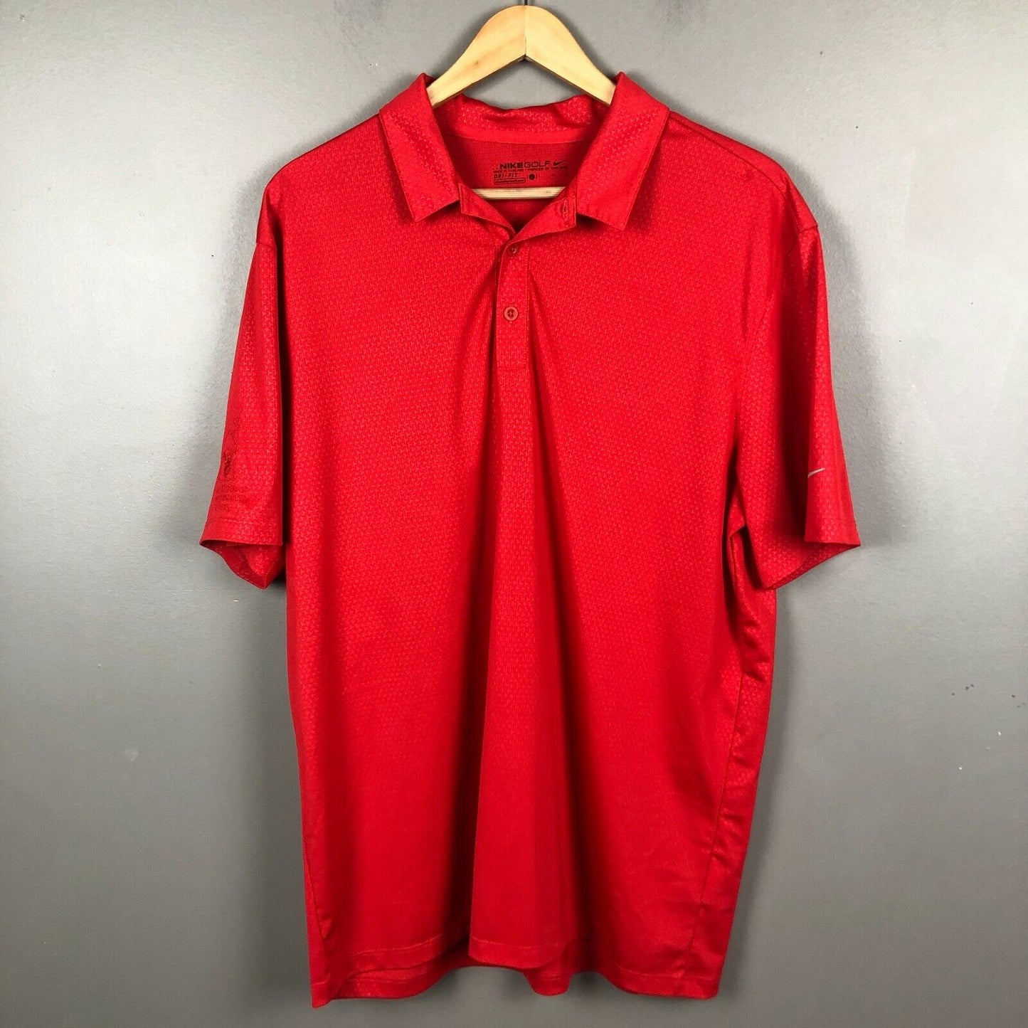 Nike Golf Men's Polo Shirt Size Large Red Short Sleeve Pullover
