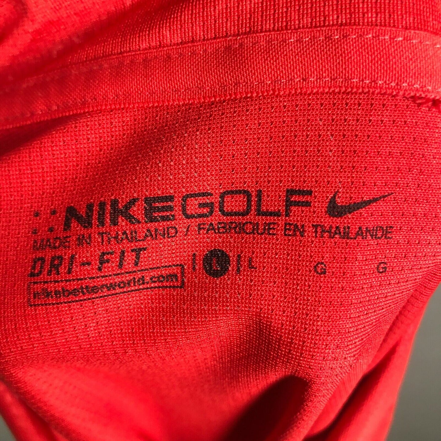 Nike Golf Men's Polo Shirt Size Large Red Short Sleeve Pullover