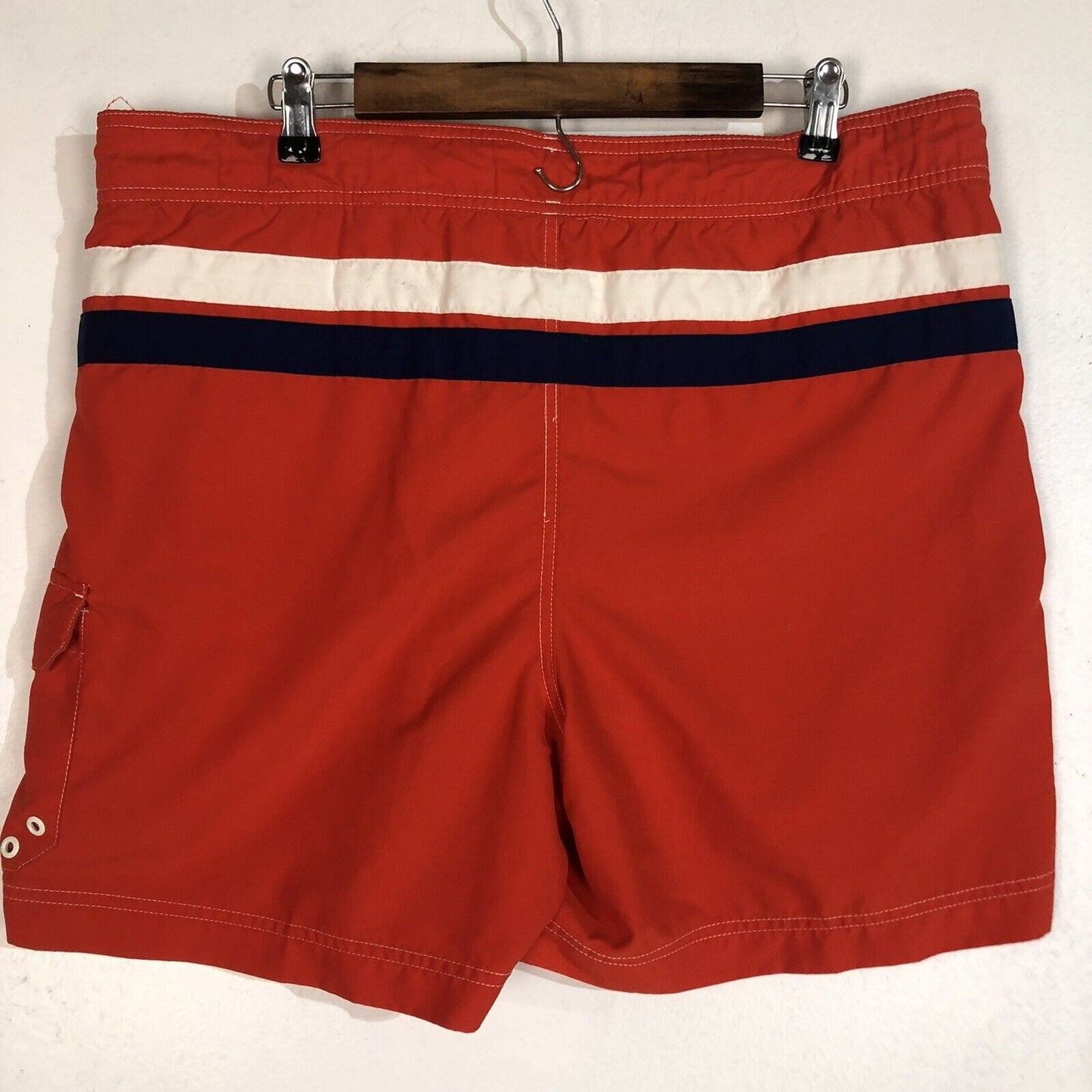 Chaps Mens Swim Trunks Size Large Color Red