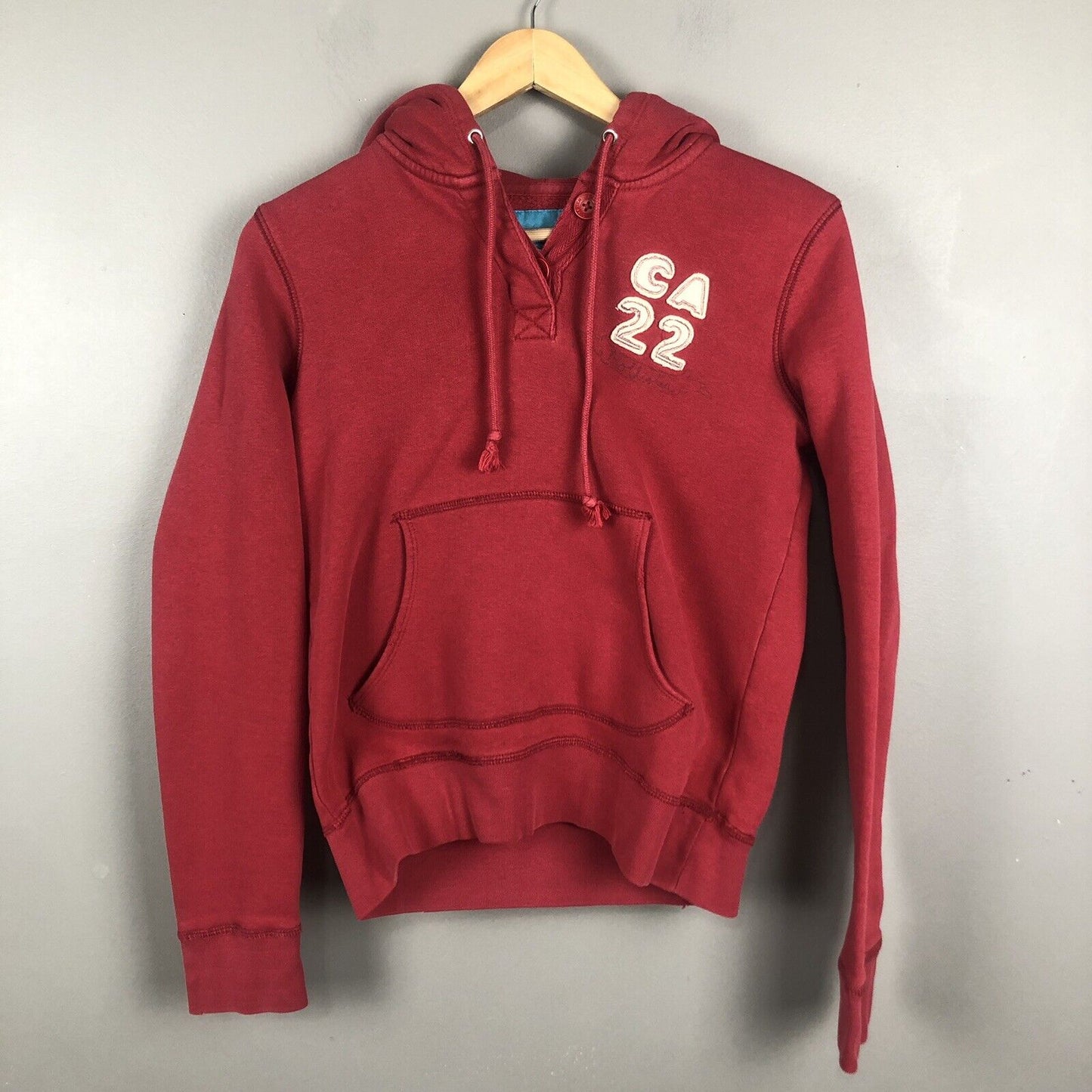Hollister Juniors Pullover Hoodie Size Medium Red Long Sleeve Heavyweight