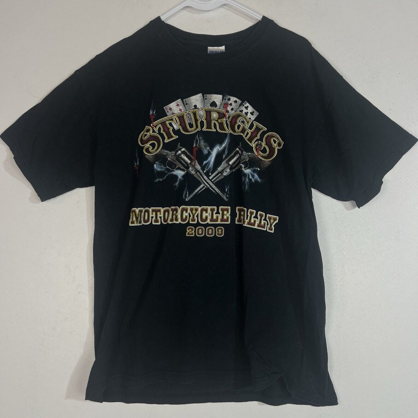 Sturgis Motorcycle Rally T Shirt Men’s Size L Multicolor Year 2009 Short Sleeve
