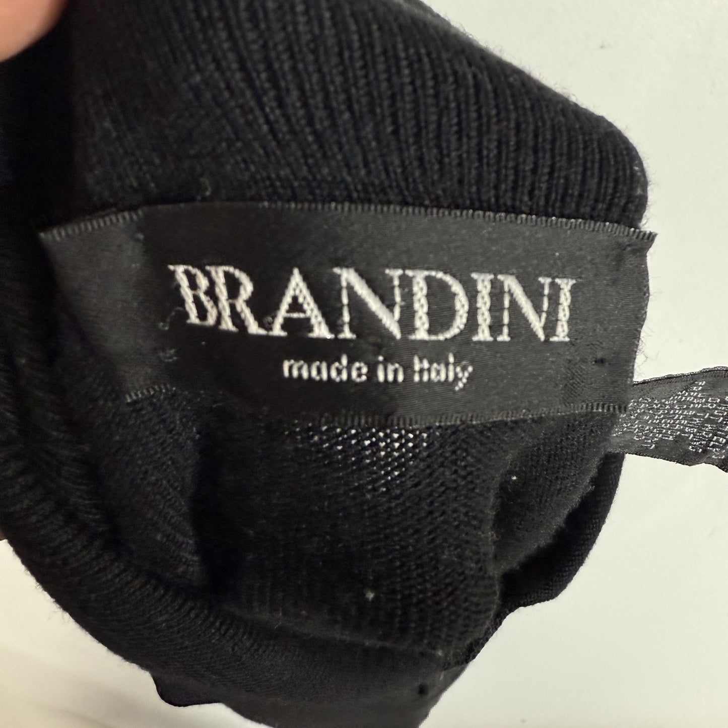 Brandini Wool Sweater Men’s Large Color Black Made In Italy