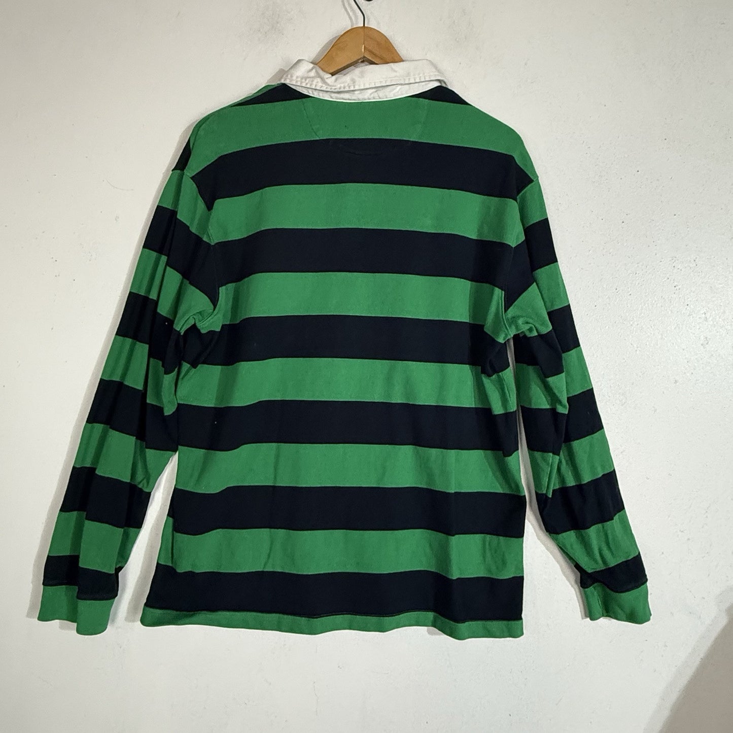 Chaps Rugby Shirt Men’s Large Multicolor Long Sleeve Striped Heavyweight