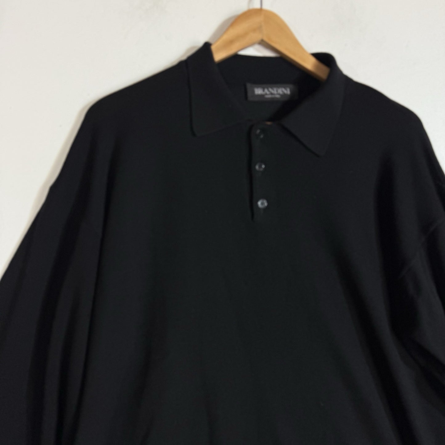 Brandini Wool Sweater Men’s Large Color Black Made In Italy