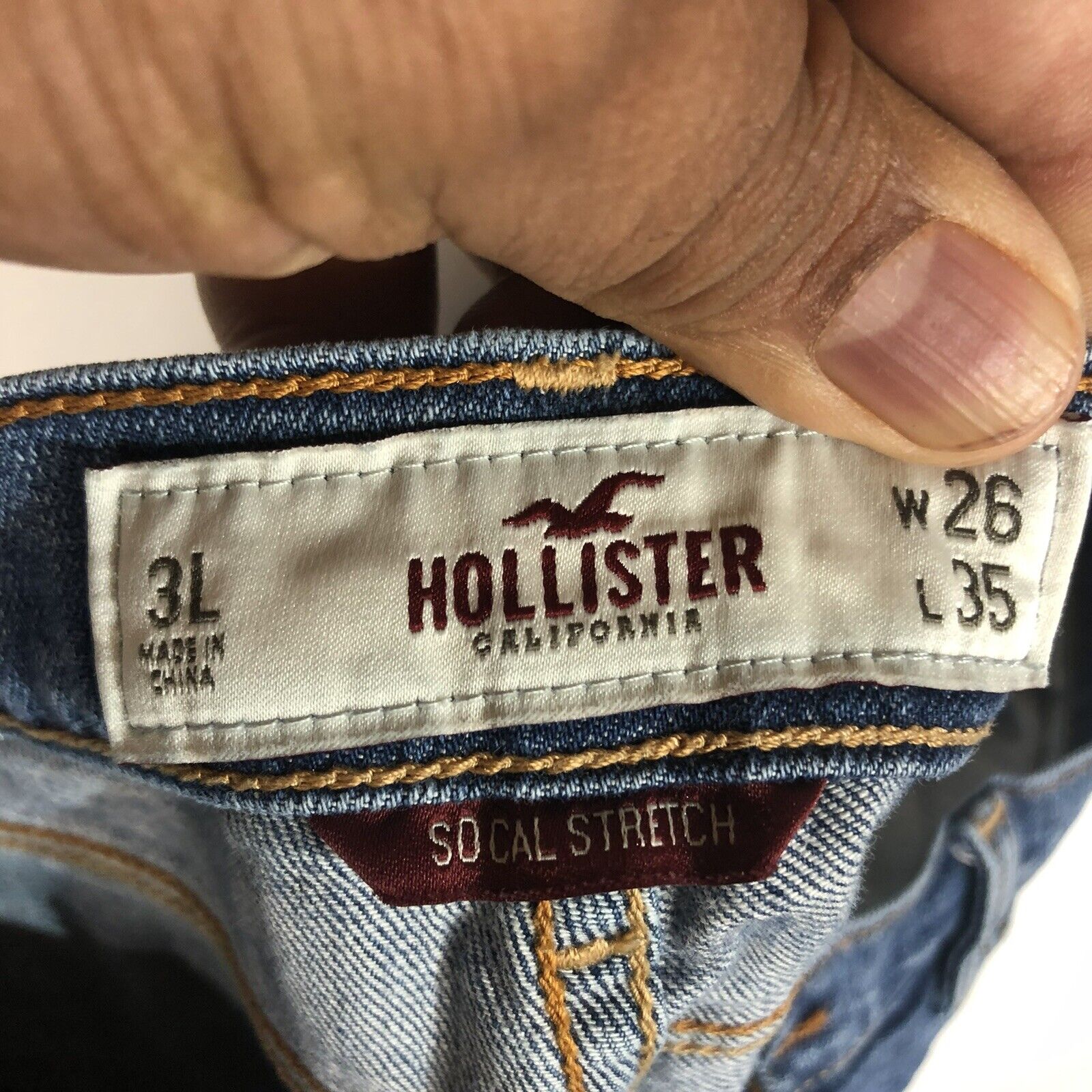 Hollister Social Stretch Jeans Womens Size 26 Color Blue