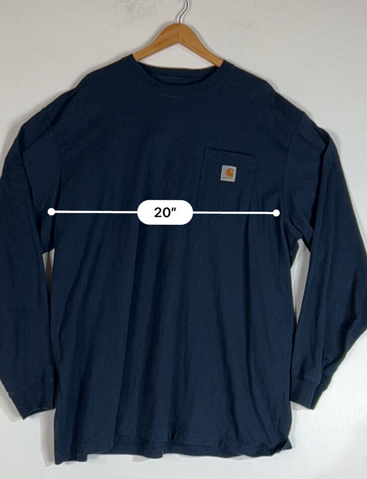 Carhartt Men’s Long Sleeve T-Shirt Size 2XL Color Blue (Pre-Owned)