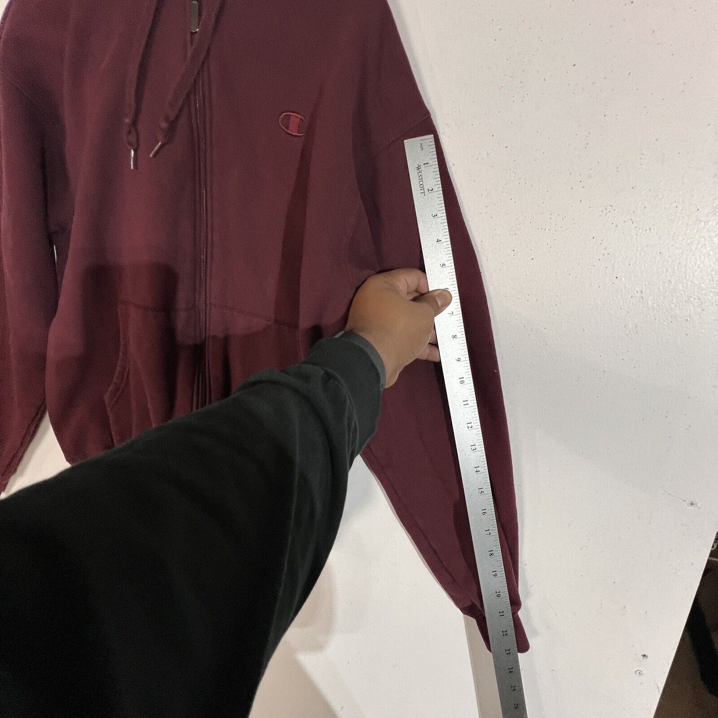 Champion Eco Hoodie Men’s Medium Color Maroon Heavyweight 