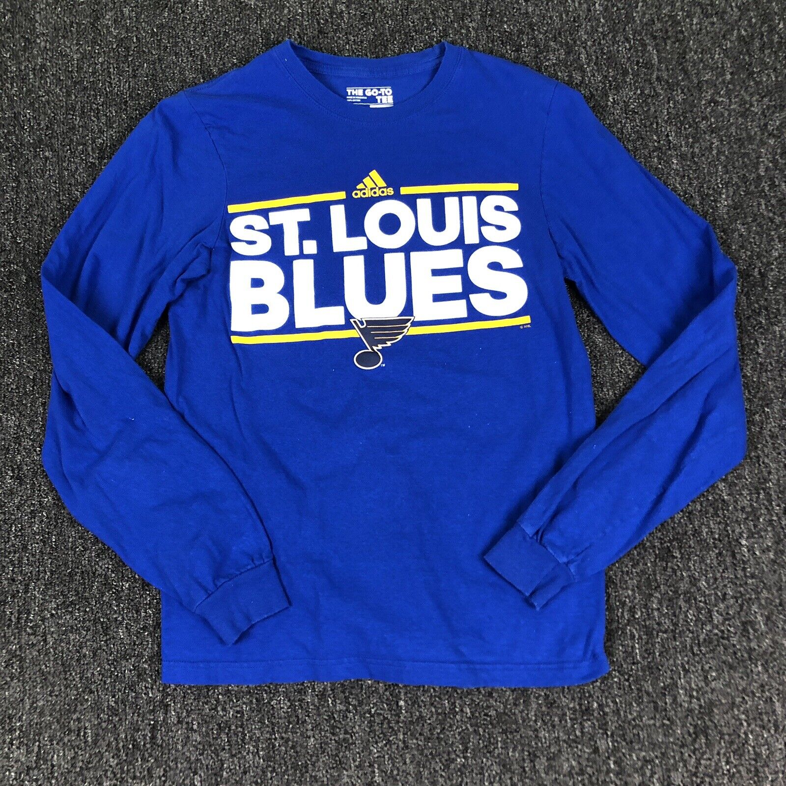 Adidas St Louis Blues Long Sleeve T- Shirt Men’s Size Small Multicolor