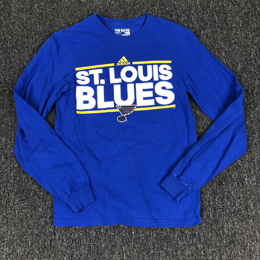 Adidas St Louis Blues Long Sleeve T- Shirt Men’s Size Small Multicolor
