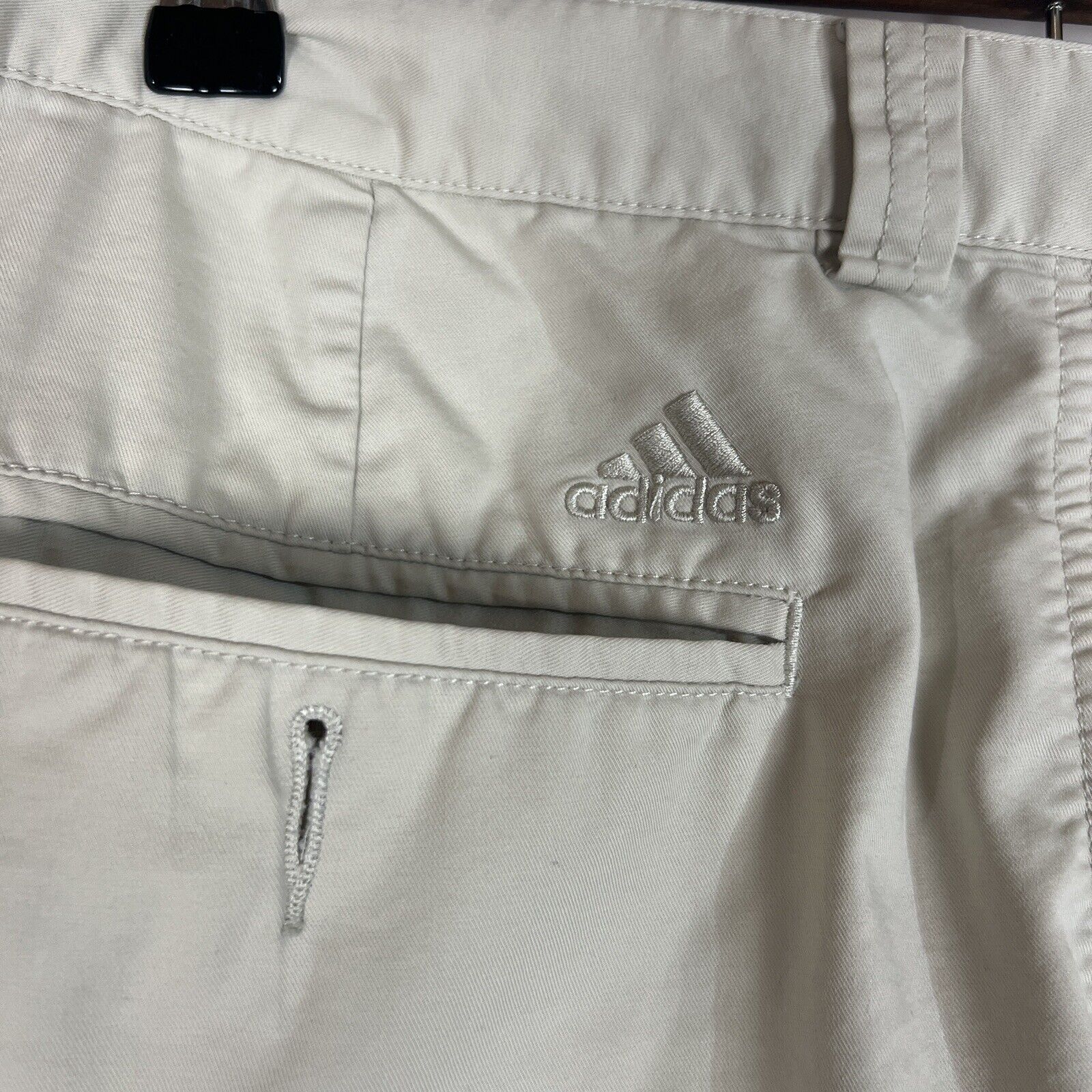 Adidas Men’s Golf Shorts Size 38 Color Beige (Pre-Owned)