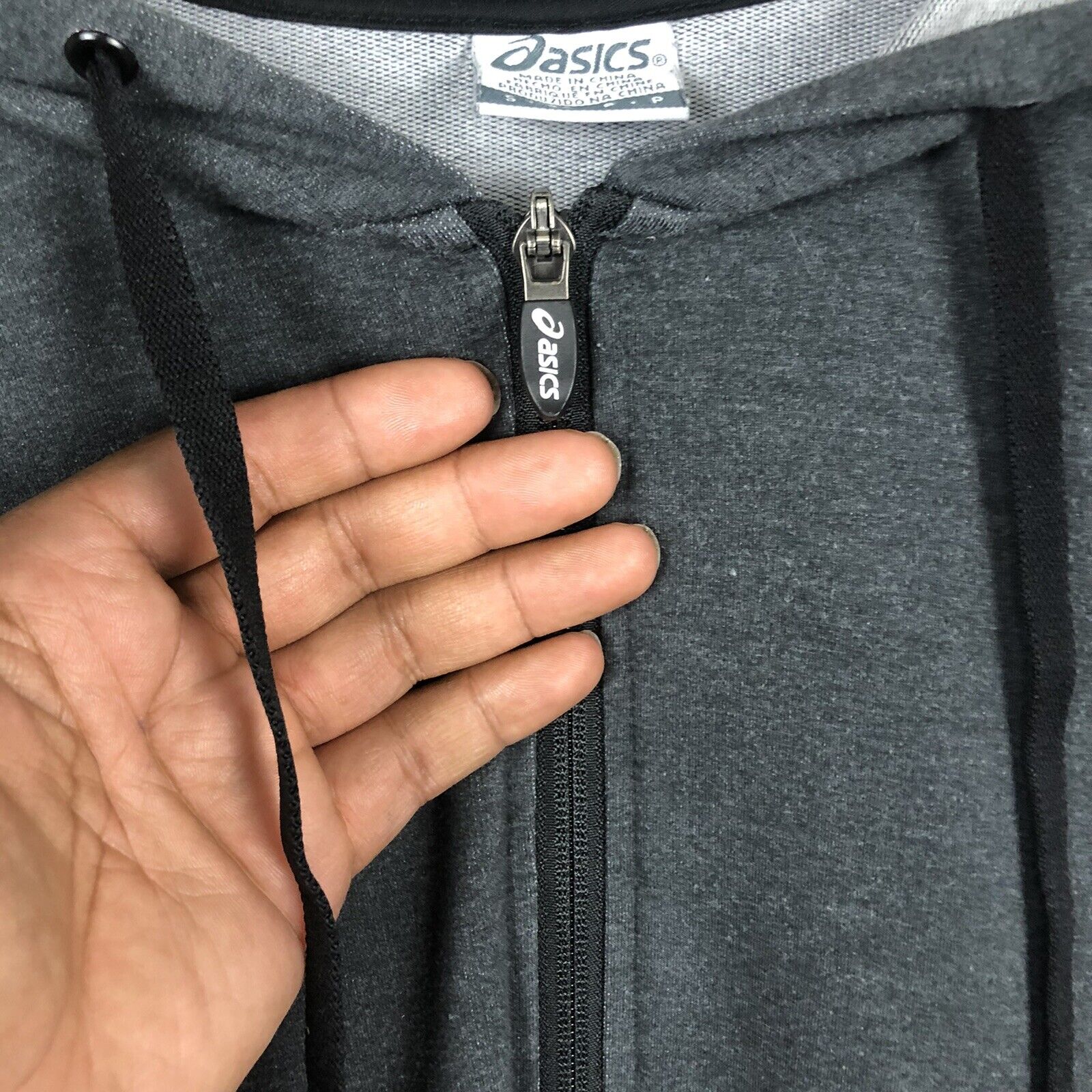 Asics Full Zip Women’s Hoodie Size Small Gray Long Sleeve Running