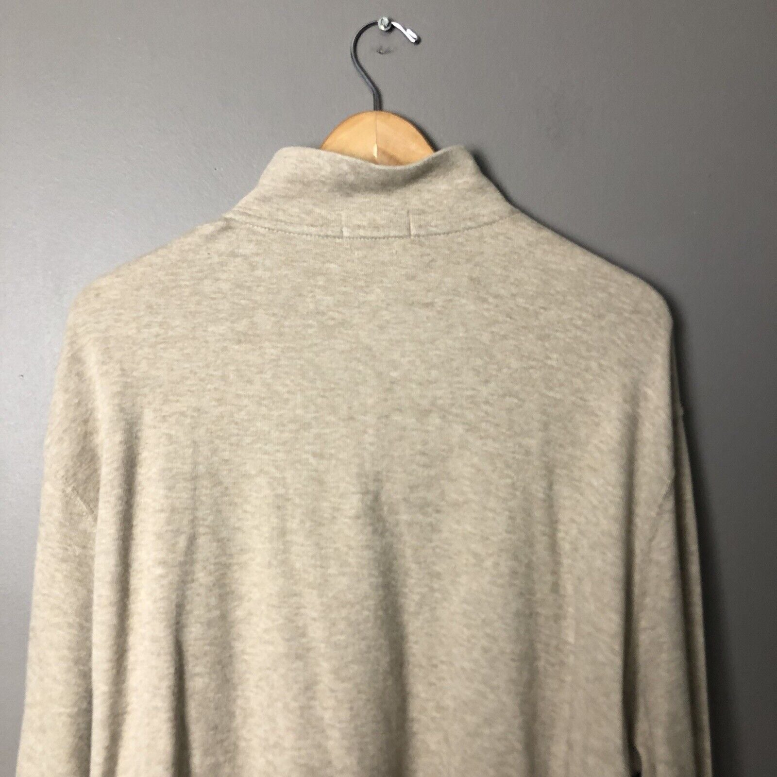Polo Ralph Lauren Mens Pullover Sweater Size 2XL Beige Long Sleeve Eatate Rib