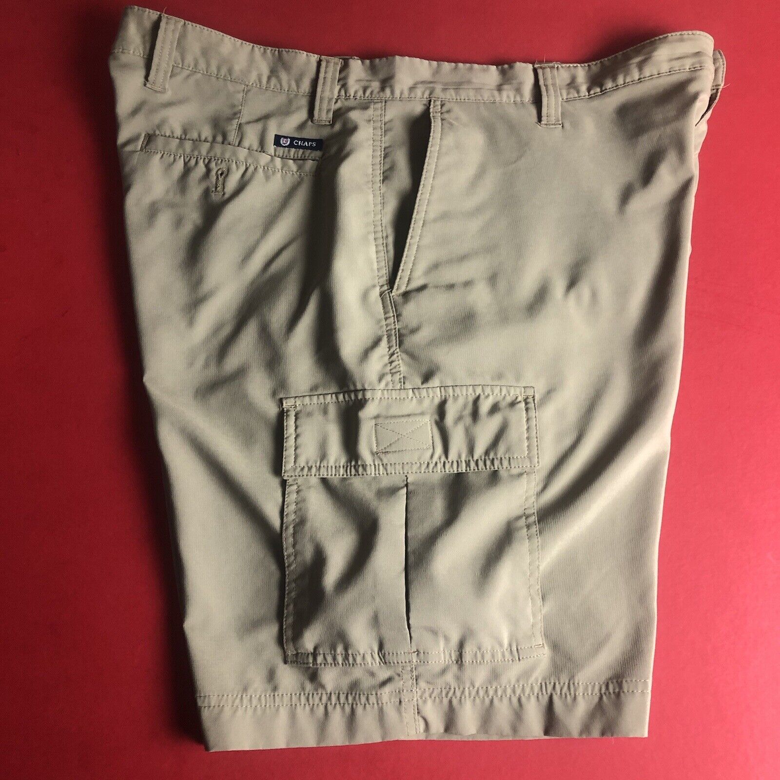 Chaps Shorts Mens Size 36 Color Khaki. 0011