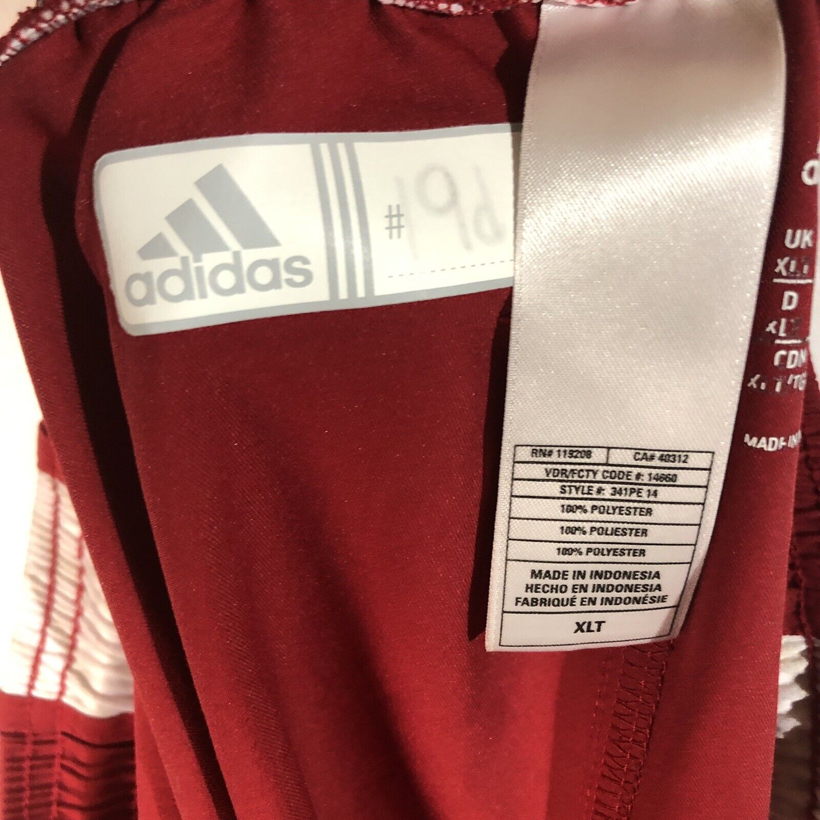 Adidas Indiana University Basketball Shorts Size XLT Multicolor