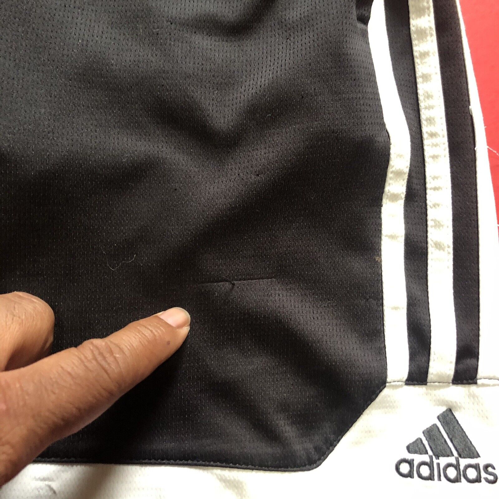 Adidas Soccer Shorts Kids Size Small (8) Black And White (0911)
