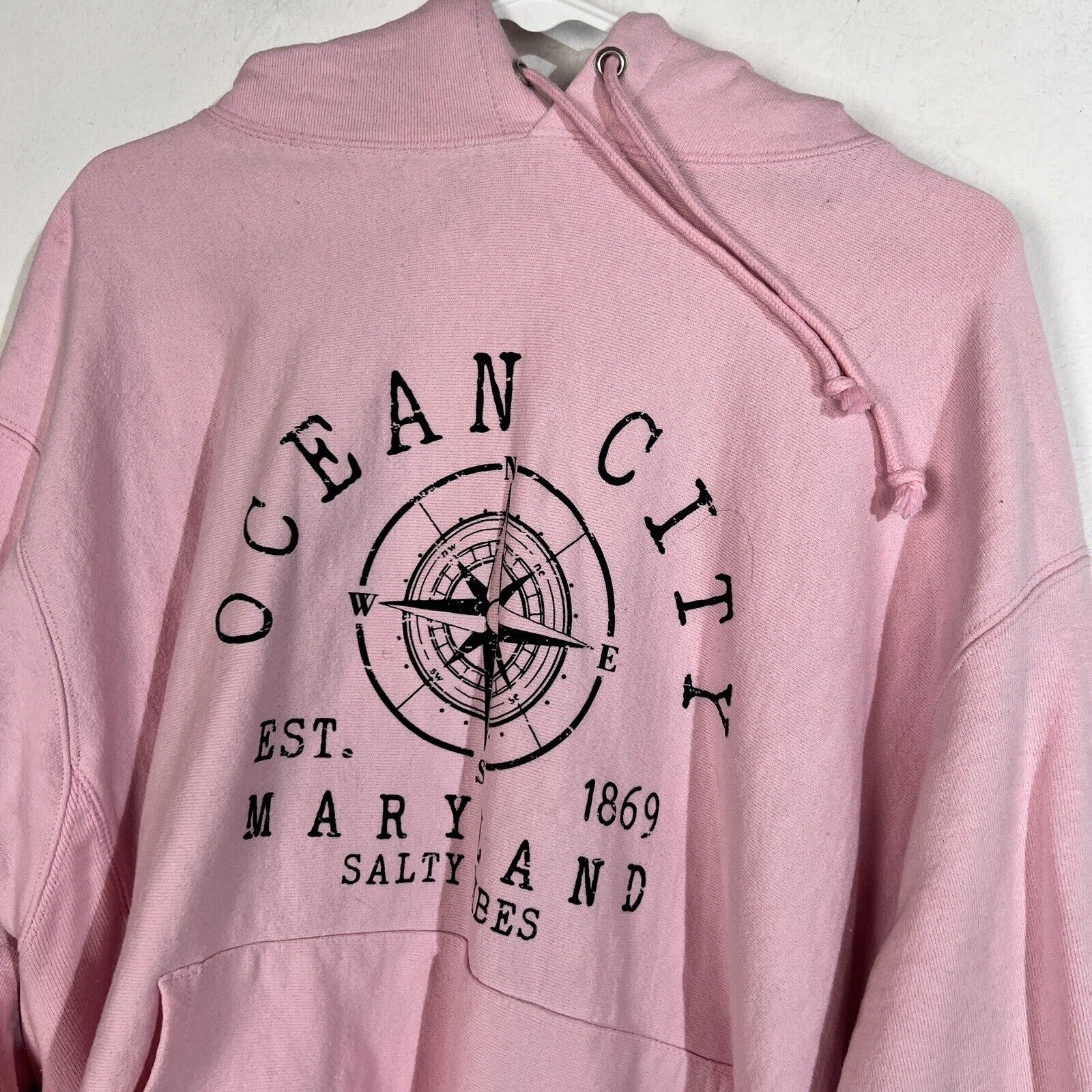 Champion Ocean City Maryland Hoodie Women’s XL Color Pink Reverse Weave