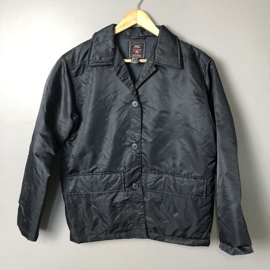 American Eagle Button Up Jacket Wen’s Size Small Black Long Sleeve Casual