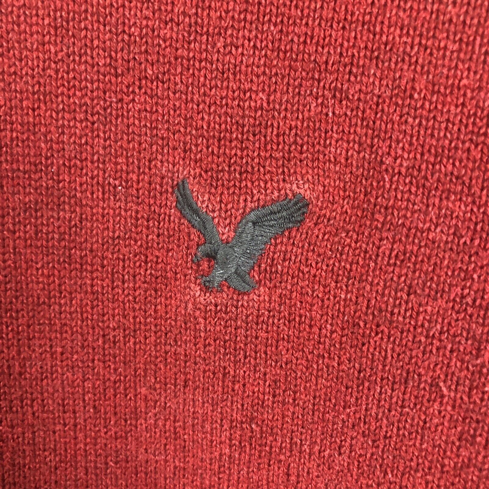 American Eagle Men’s Sweater Size Medium Red Long Sleeve Pullover