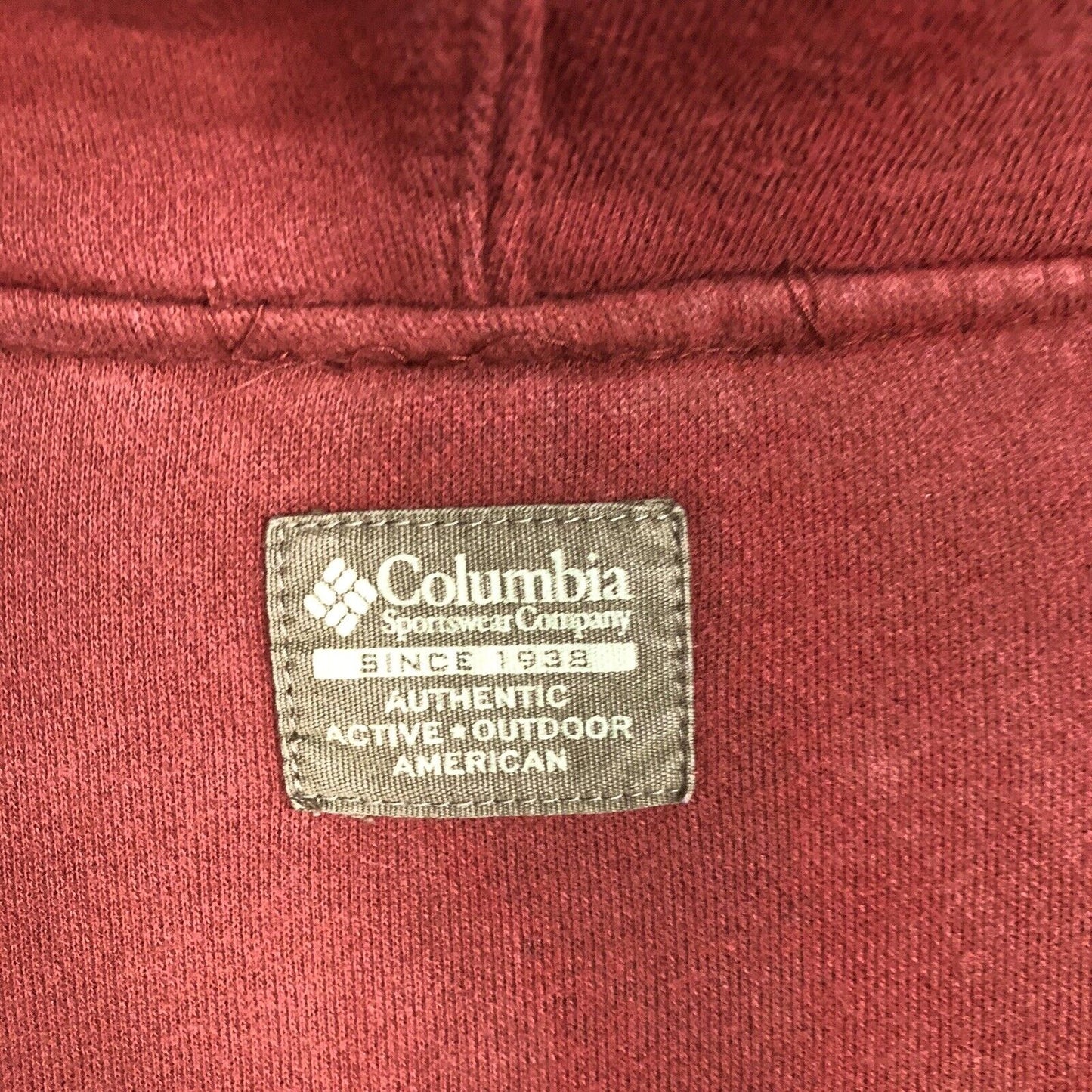 Columbia Mens Hoodie Size M Red Heavyweight PreOwned