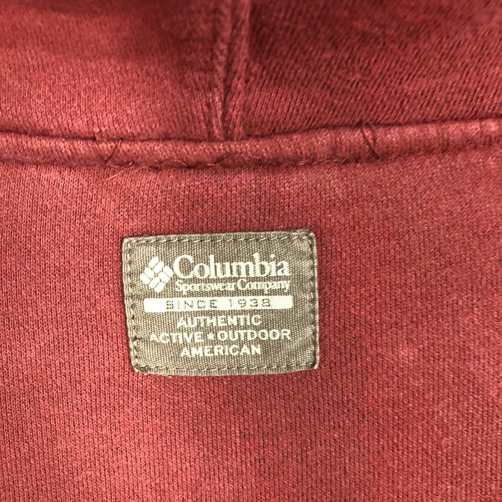 Columbia Mens Hoodie Size M Red Heavyweight PreOwned