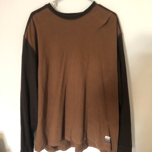 Eddie Bauer Long Sleeve Shirt XXL 2 Toned Brown