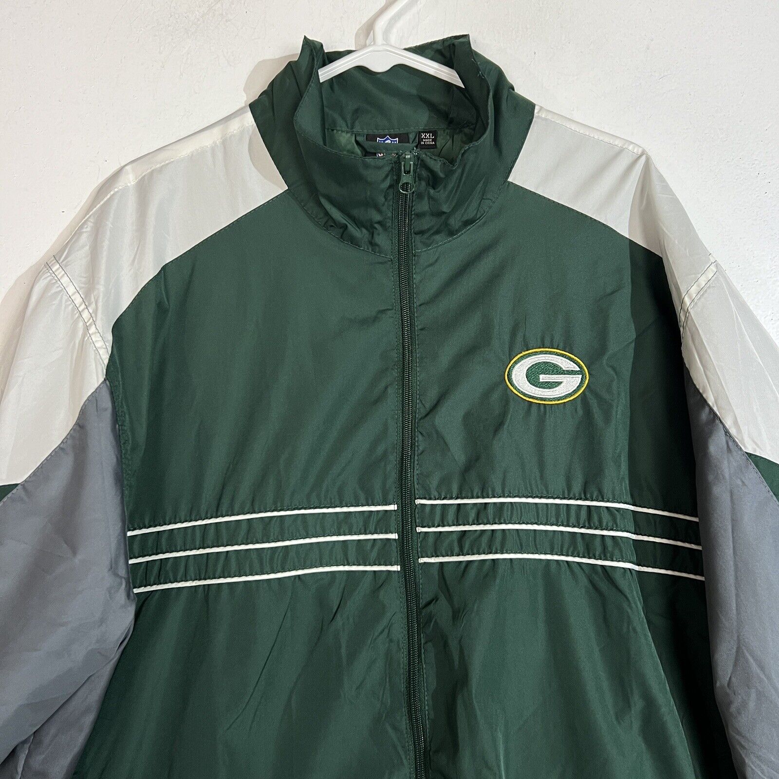 NFL Team Apparel Reebok Men's Green Bay Packers Windbreaker Jacket Sz XXL