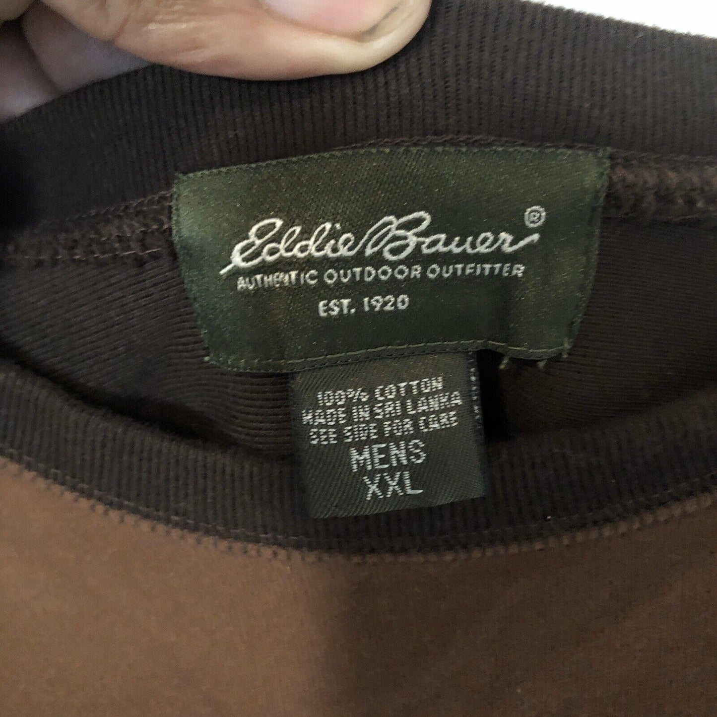 Eddie Bauer Long Sleeve Shirt XXL 2 Toned Brown
