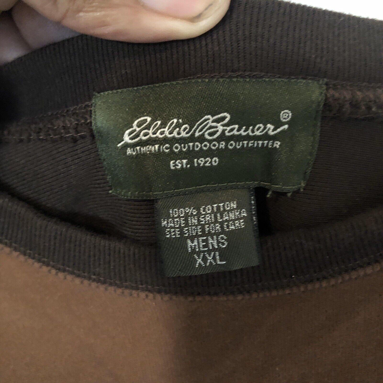Eddie Bauer Long Sleeve Shirt XXL 2 Toned Brown