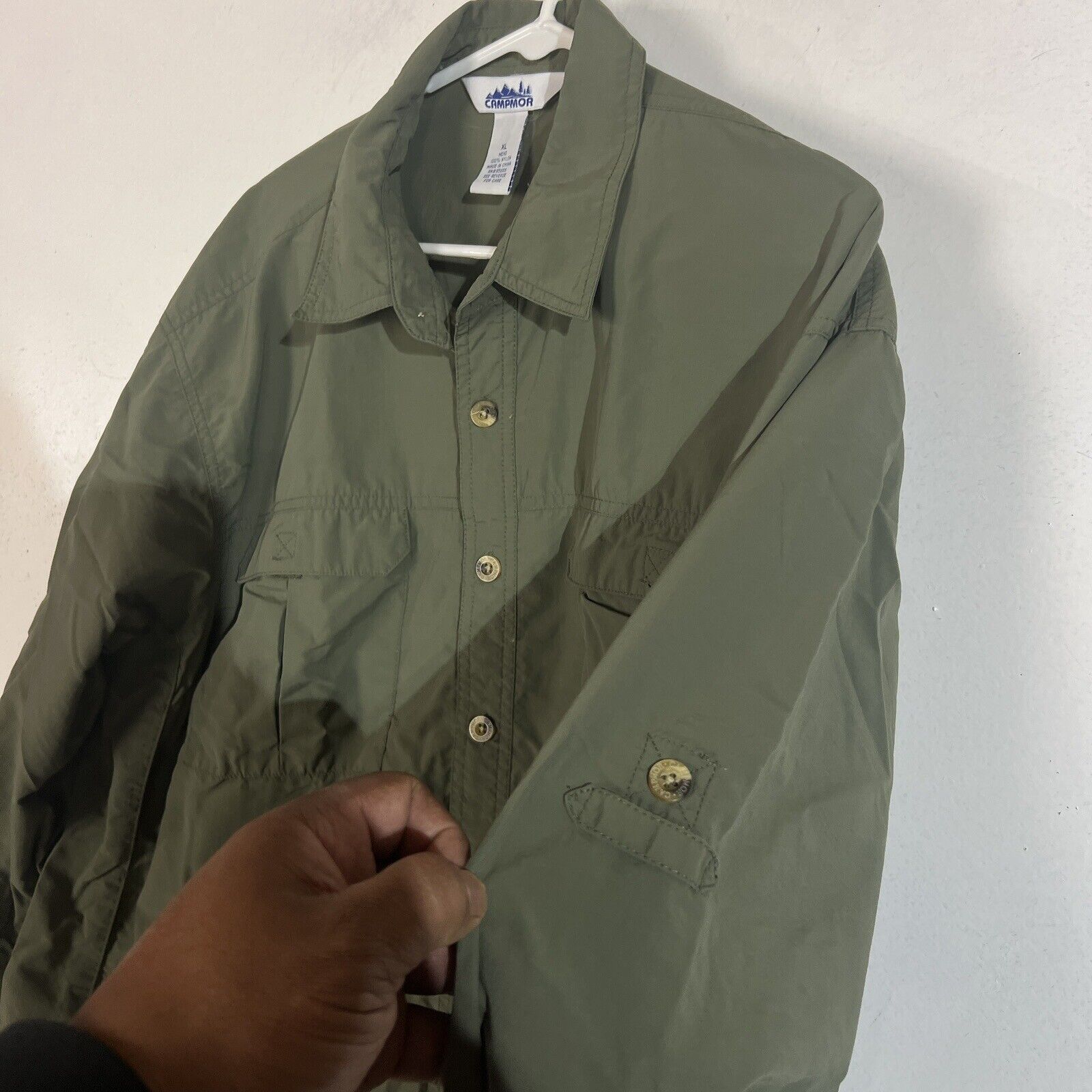 Campmor Shirt Men’s XL Color Green Long Sleeve Lightweight 6608