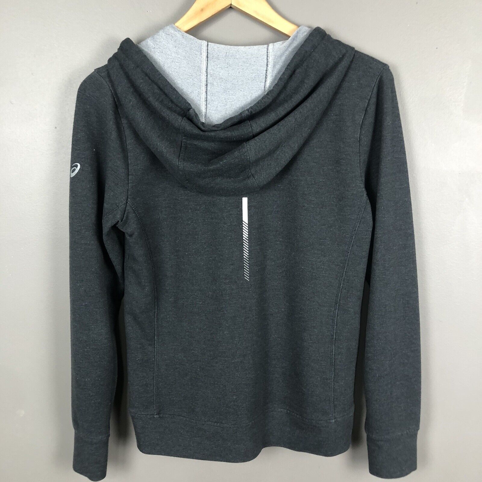 Asics Full Zip Women’s Hoodie Size Small Gray Long Sleeve Running