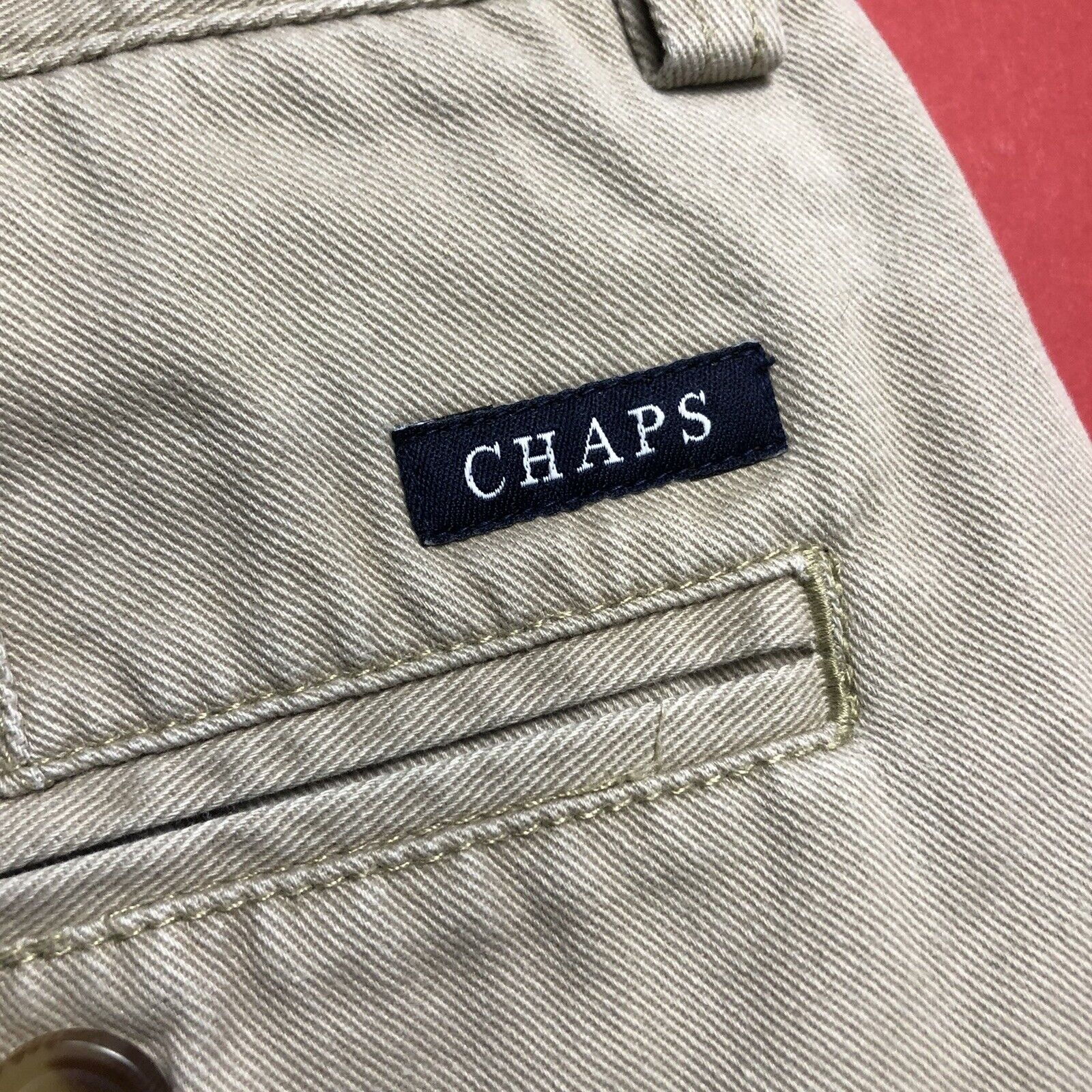 Chaps Chino Shorts Men’s Size 34 Khaki (1007320))