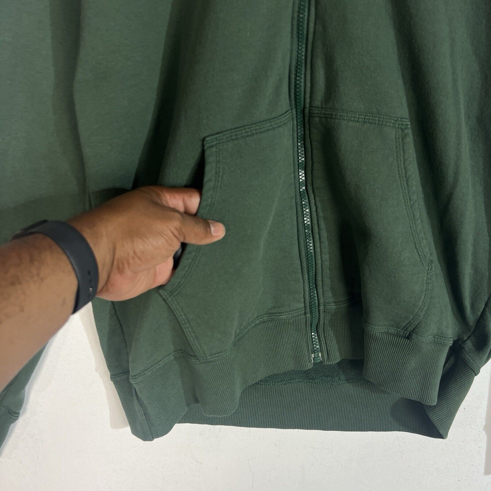 Champion Hoodie Men’s Size Large Color Green Full Zip Heavyweight