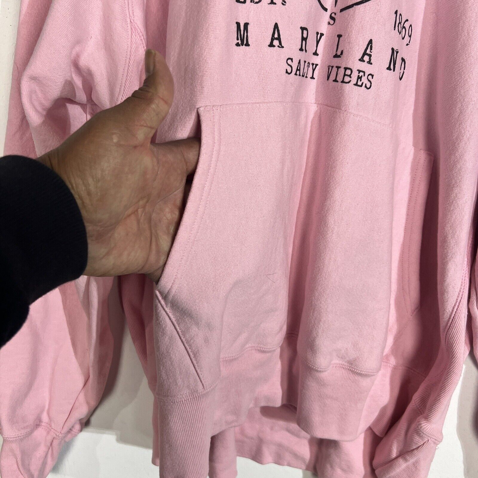 Champion Ocean City Maryland Hoodie Women’s XL Color Pink Reverse Weave