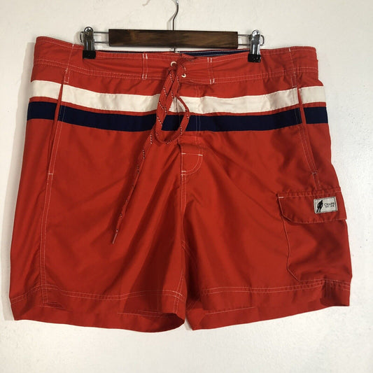 Chaps Mens Swim Trunks Size Large Color Red