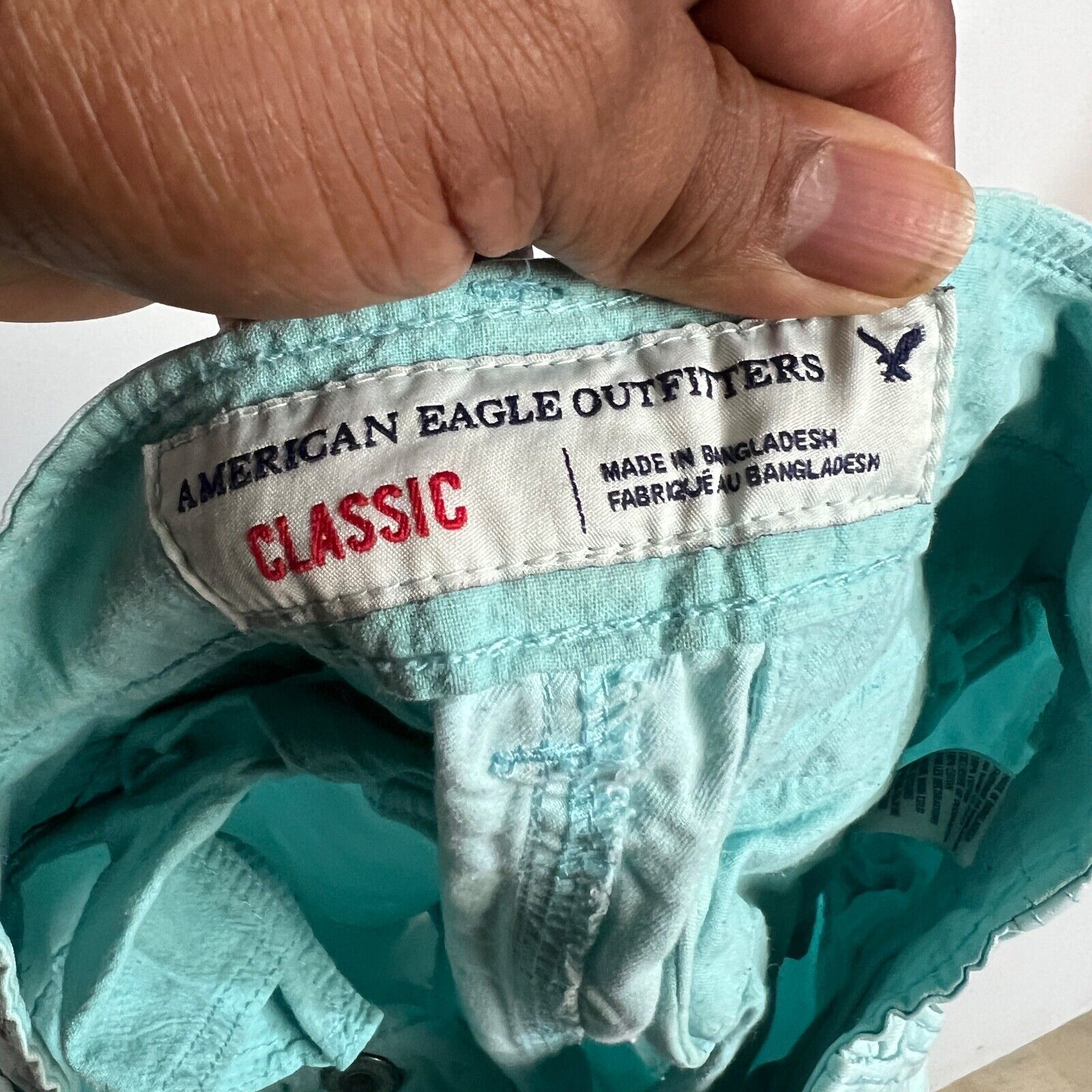 American Eagle Outfitters Chino Shorts Men's Size 31 Color Green