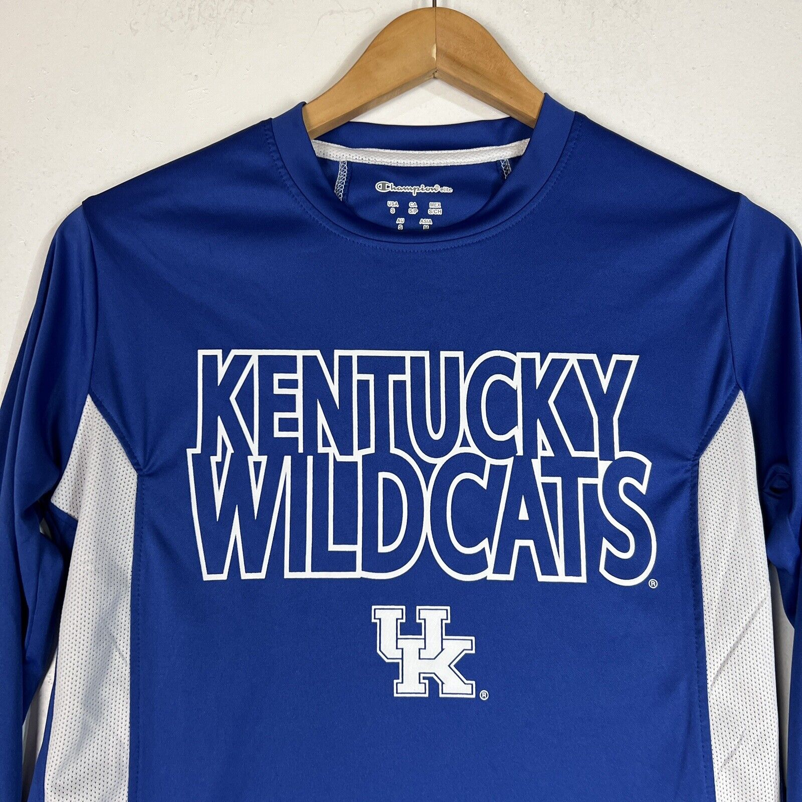 Champion Kentucky Wildcats Men’s Shirt Size Small Blue And White NCAA