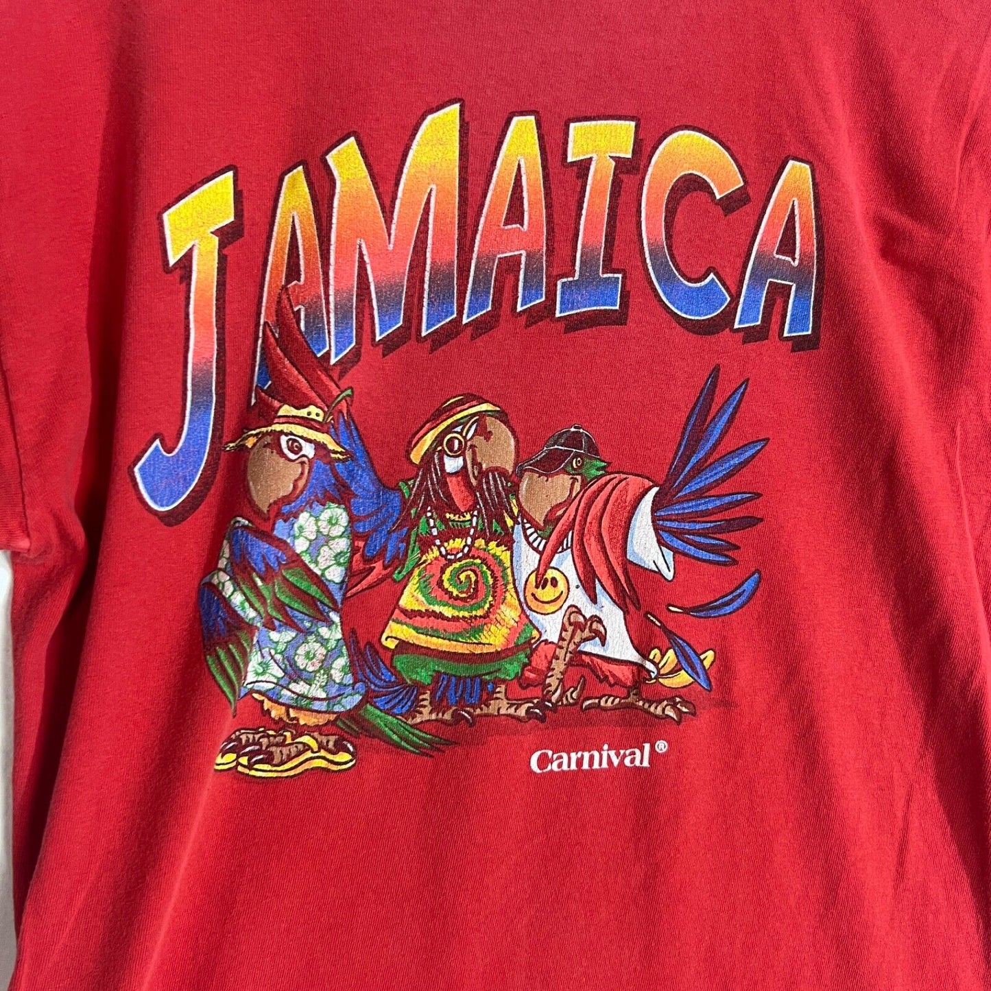 Carnival Jamaica T-Shirt Men's Size Large Multicolor Short Sleeve Pullover